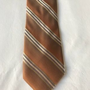 MENS SILK NECK TIE 59" BROWNS, ORANGES AND BLUES